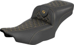 Saddlemen Roadsofa Extended Reach Seat For Harley Davidson FLHX 1923 ABS 2024-2026 Gripper - Black/Gold