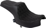 Drag Specialties Predator III Double Diamond Seat For Indian Challenger 108 ABS 2020-2025 - Black/Black