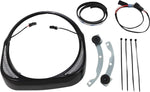 Ciro Fang Headlight Bezels For Harley Davidson FLHT 1340 1996-1998 Black Clear