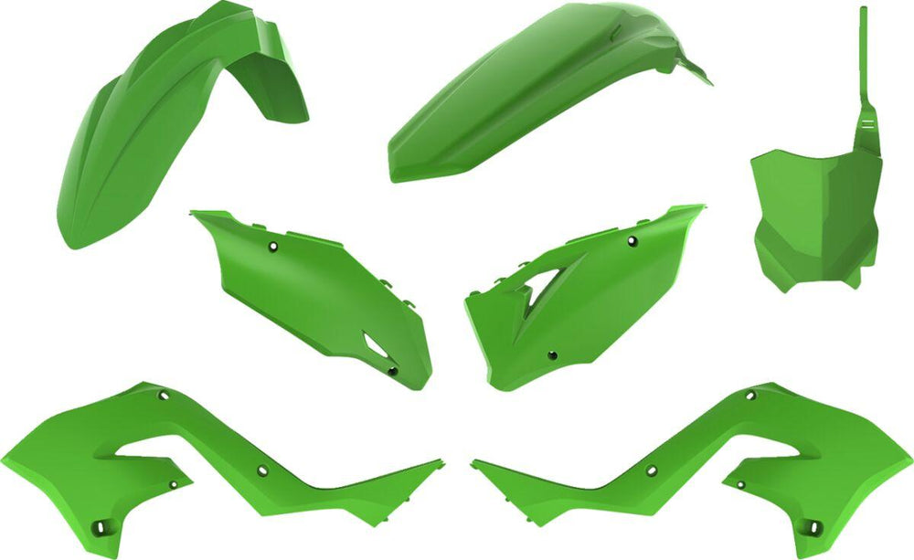 Polisport Full Plastics Kit For Kawasaki KX125 2003-2008 - Green/OEM