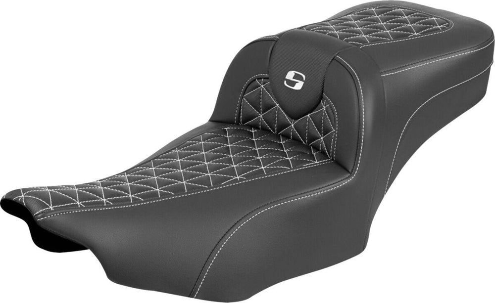Saddlemen Roadsofa Extended Reach Seat For Harley Davidson FLHX 1923 ABS 2024-2026 Gripper - Black/White