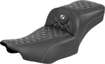 Saddlemen Roadsofa Extended Reach Seat For Harley Davidson FLHX 1923 ABS 2024-2026 Gripper - Black/White
