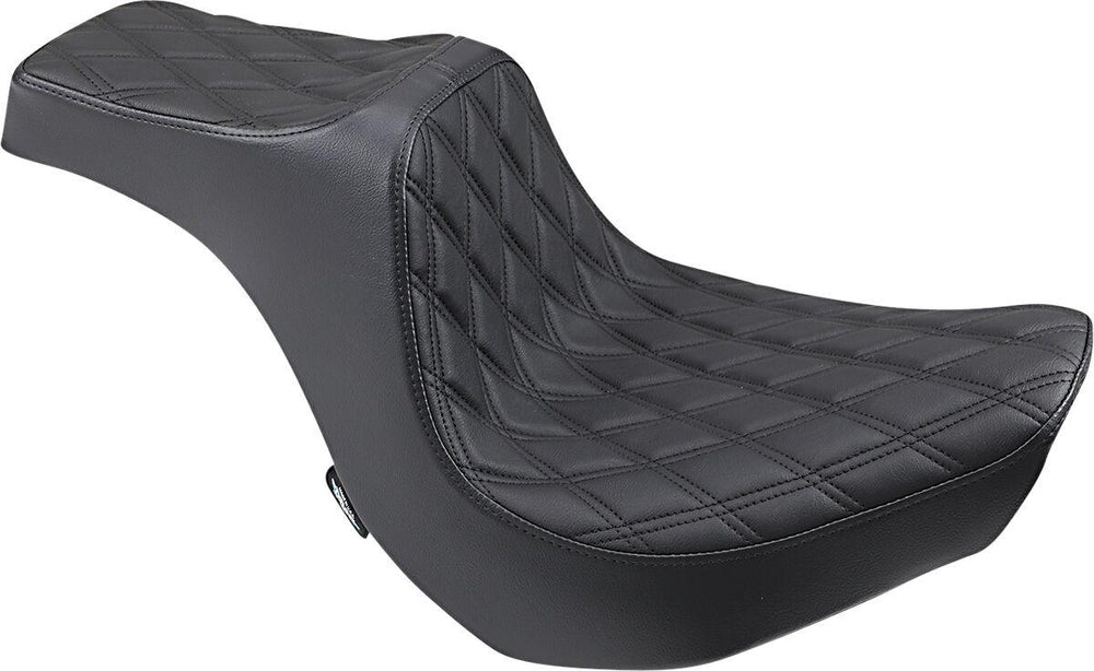 Drag Specialties Predator III Seat For Harley Davidson FXBR 1750 2018-2020 Black Stitching Double Diamond - Black
