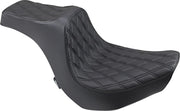 Drag Specialties Predator III Seat For Harley Davidson FXBR 1750 2018-2020 Black Stitching Double Diamond - Black
