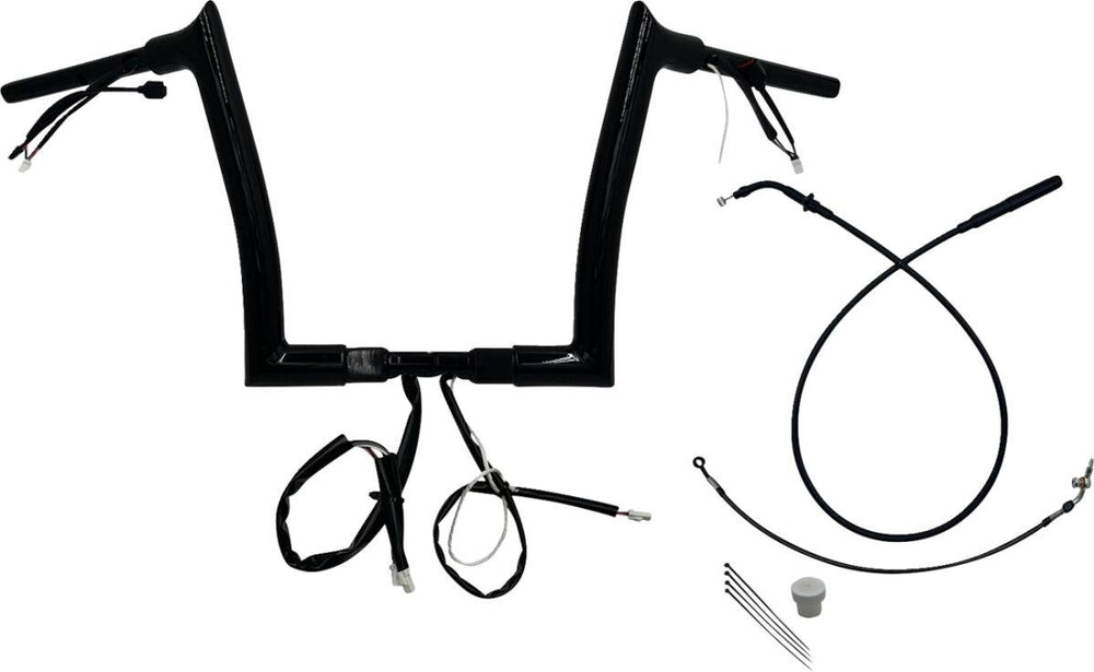 Fat Baggers Inc. 1-1/2" EZ Install Pointed Top Handlebar For Harley Davidson FLHX 1923 2024-2026 30.5 cm (12") - Black