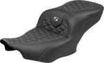 Saddlemen Roadsofa Standard Reach Seat For Harley Davidson FLHX 1923 ABS 2024-2026 Gripper - Black/Silver