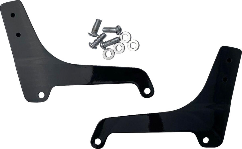 Drag Specialties Sissy Bar Side Plates For Harley Davidson FLDE 1750 2018-2020 - Black
