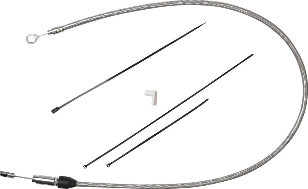 Drag Specialties Quick Connect Clutch Cable For Harley Davidson FLDE 1750 2018-2020 112 cm (44") - Chrome Silver