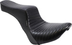LE Pera Cherokee Seat For Harley Davidson FLSL 1750 ABS 2018-2021 Black Piping/Pleated - Black