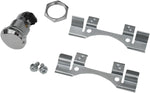 Drag Specialties Push-Button Fuel Door Latch Kit For Harley Davidson FLHRCI 1450 EFI 2002-2006 - Chrome