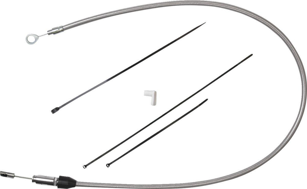 Drag Specialties Quick Connect Clutch Cable For Harley Davidson FLDE 1750 2018-2020 132 cm (52") - Chrome Silver