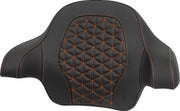 Saddlemen Tour Pack Passenger Pad For Harley Davidson FLH 1868 ABS 2021 - Black/Orange