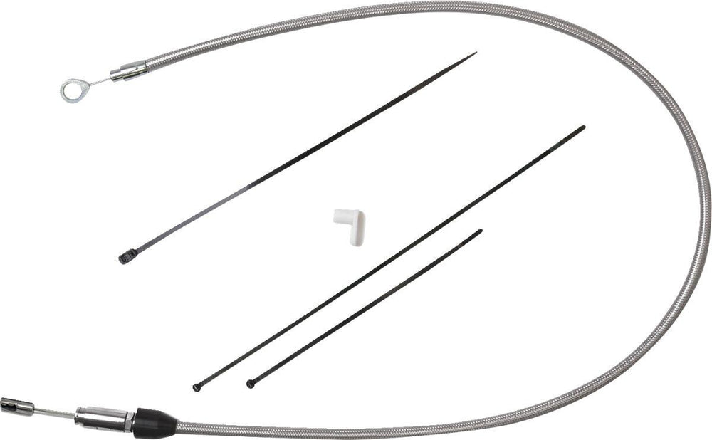 Drag Specialties Quick Connect Clutch Cable For Harley Davidson FLDE 1750 2018-2020 91.5 cm (36") - Chrome Silver