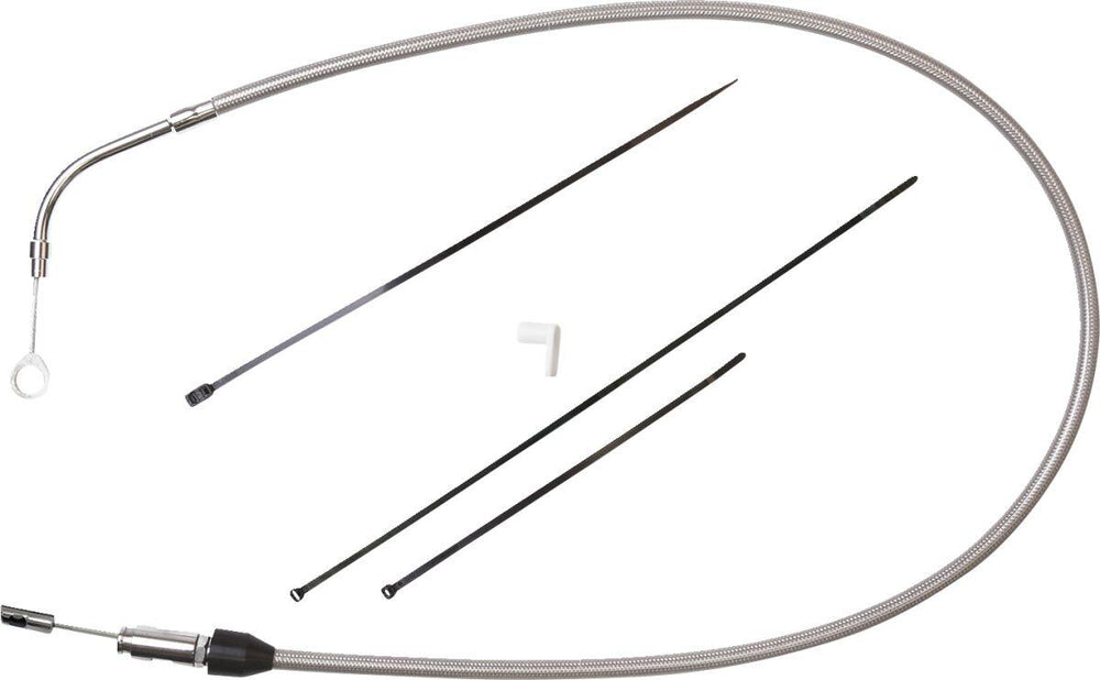 Drag Specialties Quick Connect Clutch Cable For Harley Davidson FLH 1868 2021 119.5 cm (47") - Chrome Silver