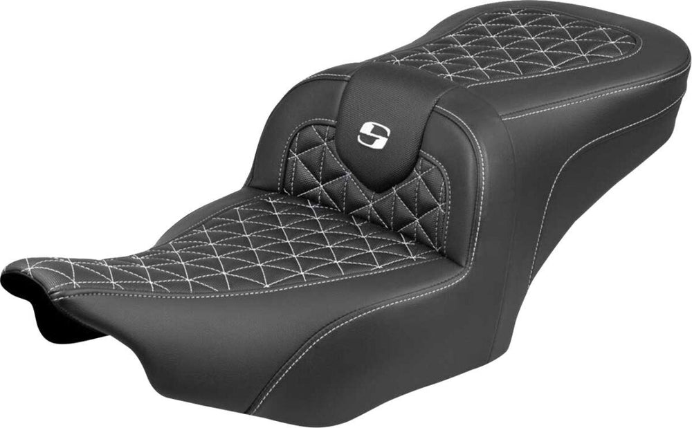 Saddlemen Roadsofa Standard Reach Seat For Harley Davidson FLHX 1923 ABS 2024-2026 Gripper - Black/White