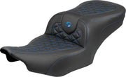 Saddlemen Roadsofa Standard Reach Seat For Harley Davidson FLHX 1923 ABS 2024-2026 Gripper - Black/Blue