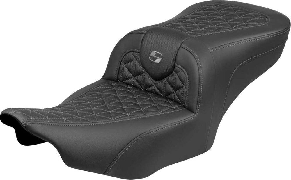 Saddlemen Roadsofa Standard Reach Seat For Harley Davidson FLHX 1923 ABS 2024-2026 Gripper - Black/Grey