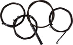 LA Choppers Complete Midnight Braided Handlebar Cable/Brake Hose Kit For Harley Davidson FLHRXS 1868 ABS 2024 30.5 cm - 35.5 cm (12" - 14") - Black/Clear-Coated