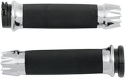 Avon Grips Excalibur Custom Grips For Harley Davidson FLD 1690 2012-2013 - Black Chrome