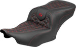 Saddlemen Roadsofa Standard Reach Seat For Harley Davidson FLHX 1923 ABS 2024-2026 Gripper - Black/Red