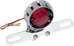 Drag Specialties Custom Bobber Led Taillight & License Plate Mount Rear Red - Chrome