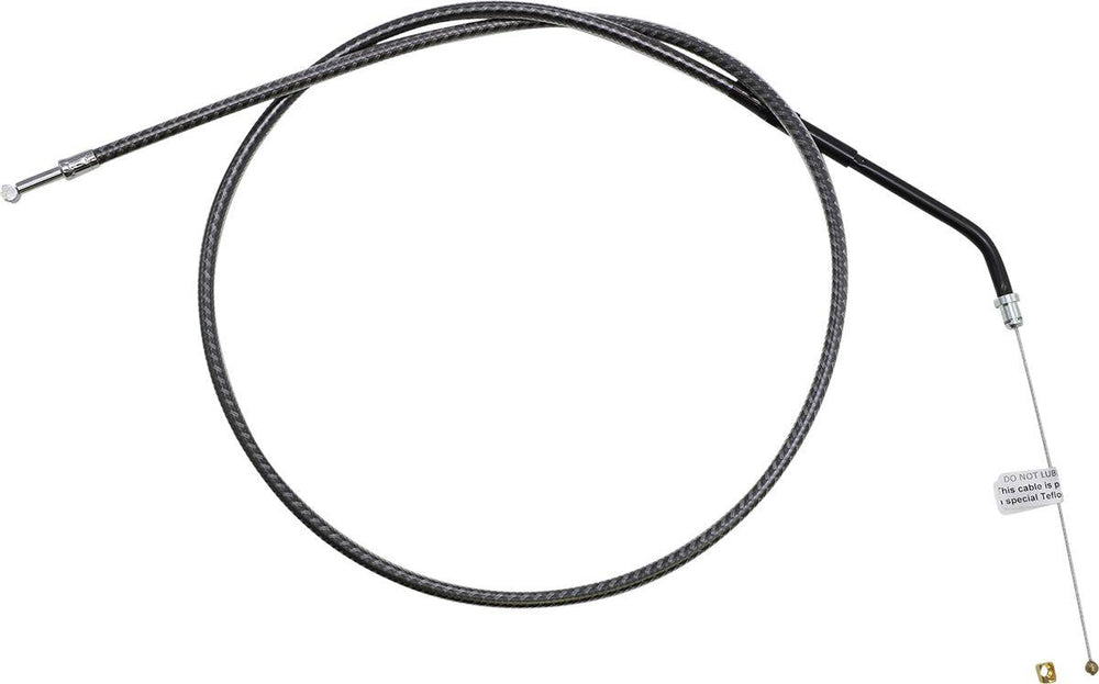 Magnum Shielding KarbonFibr Braided Throttle Idle Cable For Harley Davidson XL 1200 C 2004-2020 96.5 cm (38") - Carbon Fiber Silver