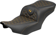 Saddlemen Roadsofa Standard Reach Seat For Harley Davidson FLHX 1923 ABS 2024-2026 Gripper - Black/Gold
