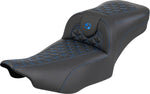 Saddlemen Roadsofa Extended Reach Seat For Harley Davidson FLHX 1923 ABS 2024-2026 Gripper - Black/Blue