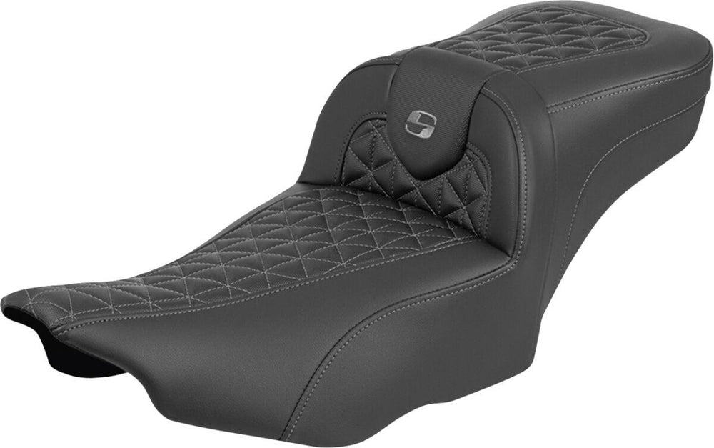 Saddlemen Roadsofa Extended Reach Seat For Harley Davidson FLHX 1923 ABS 2024-2026 Gripper - Black/Grey