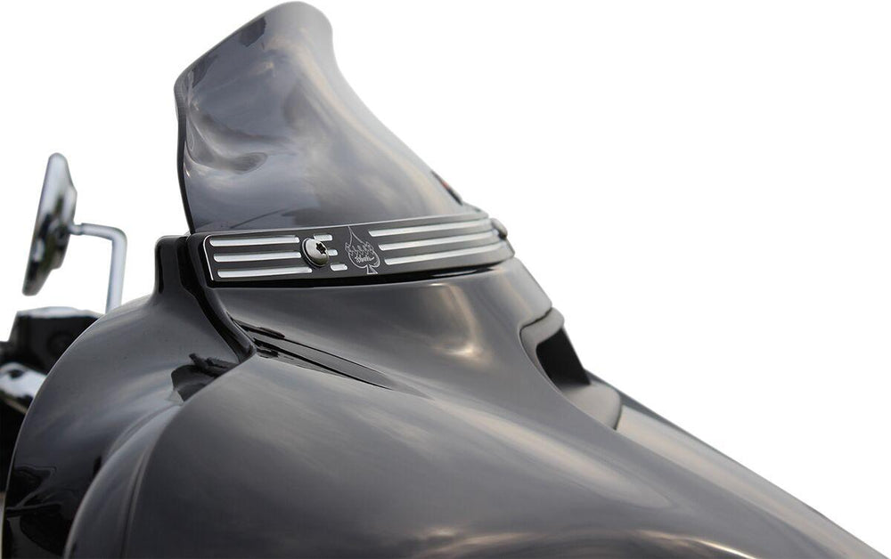 Klock Werks Flare Windshield For Harley Davidson FLH 1868 2021 10 cm (4") - Black Smoke