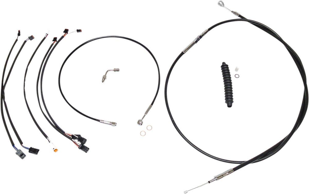 Magnum Shielding XR Handlebar Cable Install Kit For Harley Davidson FLDE 1750 2018-2020 30.5 - 35.5cm (12" - 14") - Black Chrome