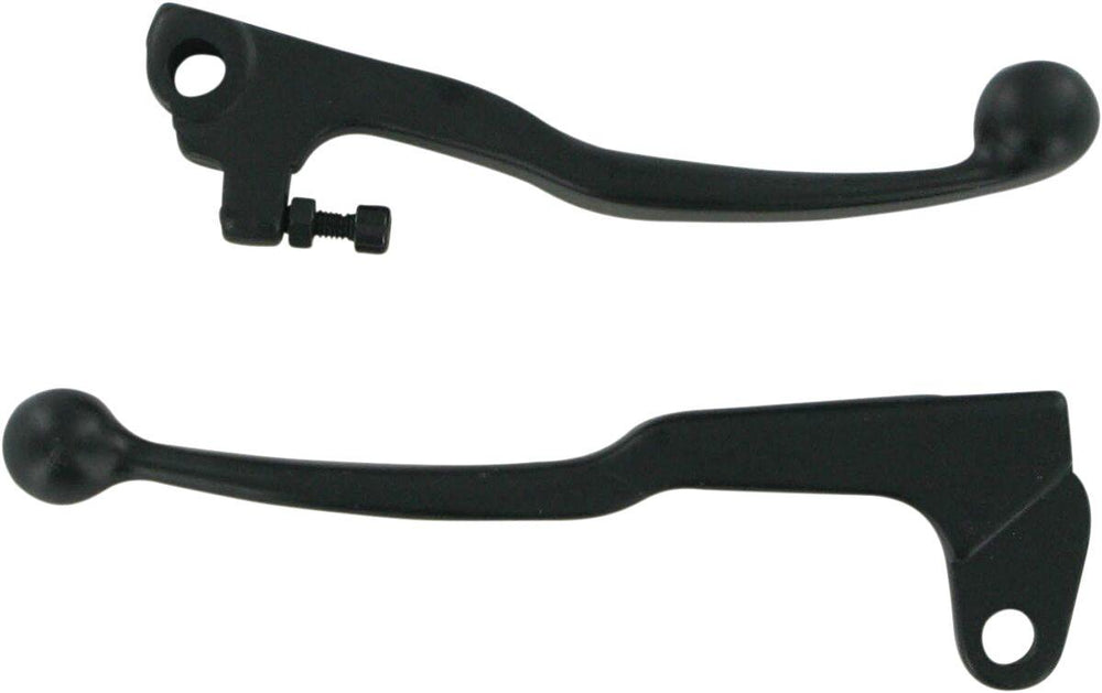 Parts Unlimited Shorty Power Brake & Clutch Lever Set For For Suzuki DR250 1990-1993 - Black