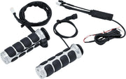 Kuryakyn Heated ISO Grips For 1" Bars For Harley Davidson FLDE 1750 2018 - Chrome