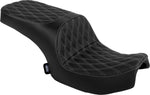Drag Specialties Freedom Touring Double Diamond Seat For Indian Challenger 108 ABS 2020-2025 - Black/Silver