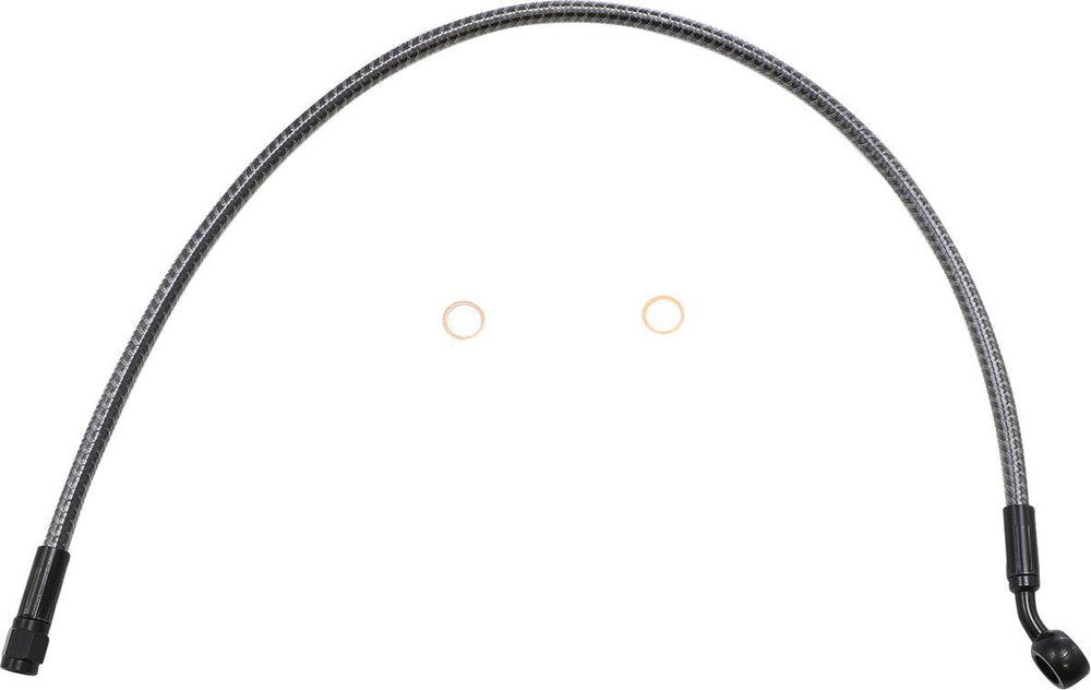 Magnum Shielding KarbonFibr Brake Hose For Harley Davidson FLHR 1690 Front Upper 58.5 cm (23") - Carbon Fiber KARBONFIBR Silver