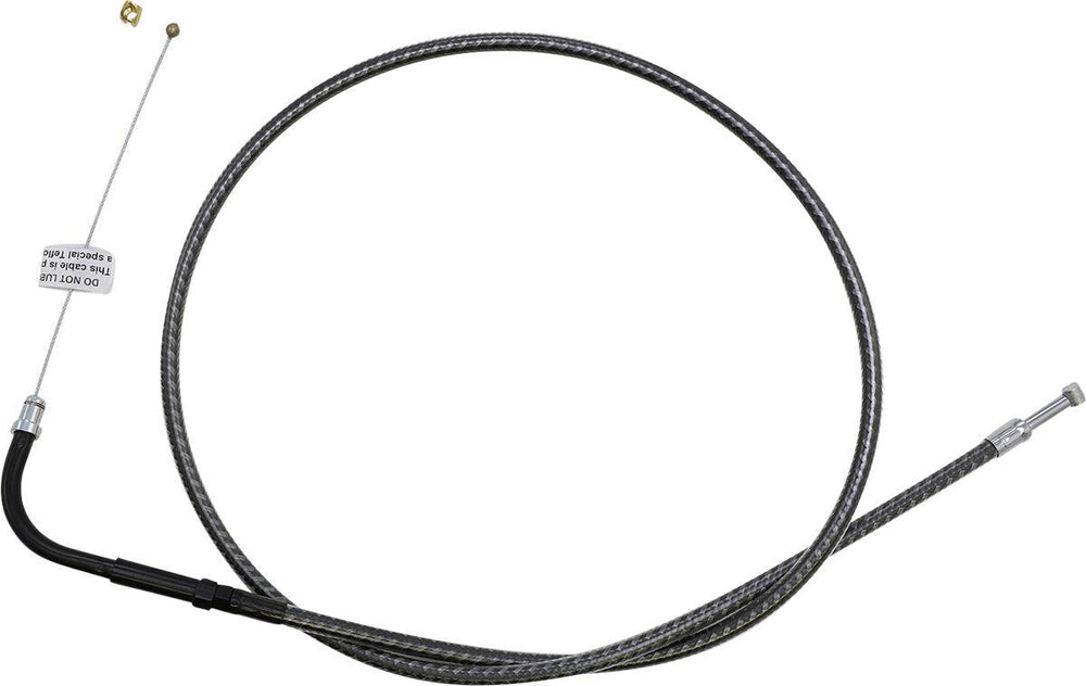 Magnum Shielding KarbonFibr Braided Throttle Idle Cable For Harley Davidson FLSTSB 1584 2008-2011 88.5 cm (34-3 4") - Carbon Fiber Silver