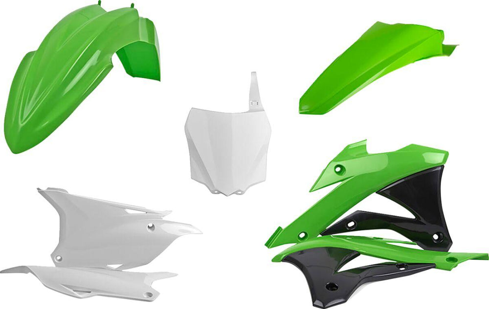 Polisport Plastics Kit For Kawasaki KX100 2014-2021- OEM Black/Green/White
