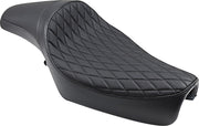 Drag Specialties Extended Reach Predator Solo Seat For Harley Davidson XL 1200 C 2004-2020 Diamond Stitch - Black