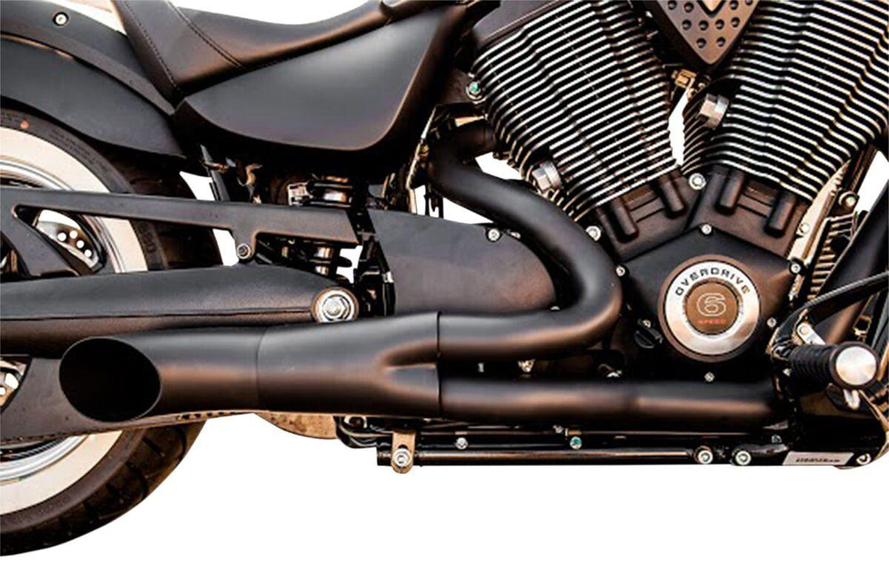 Trask Hot Rod 2:1 Exhaust System For Victory Boardwalk 106 2013-2015 - Ceramic Black