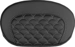 Saddlemen Mini Contour Cruiser Motorcycle Seat Sissy Bar Pad 16,5 cm (6-1/2") x 26,5 cm (10-1/2") - Dragon Stitch Black/Silver