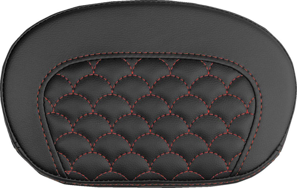 Saddlemen Mini Contour Cruiser Motorcycle Seat Sissy Bar Pad 16,5 cm (6-1/2") x 26,5 cm (10-1/2") - Dragon Stitch Black/Red