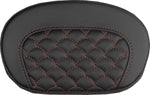 Saddlemen Mini Contour Cruiser Motorcycle Seat Sissy Bar Pad 16,5 cm (6-1/2") x 26,5 cm (10-1/2") - Dragon Stitch Black/Red