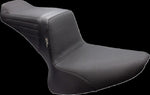 LE Pera Tailwhip Seat For Harley Davidson FLS 1690 2012-2017 Basketweave - Black