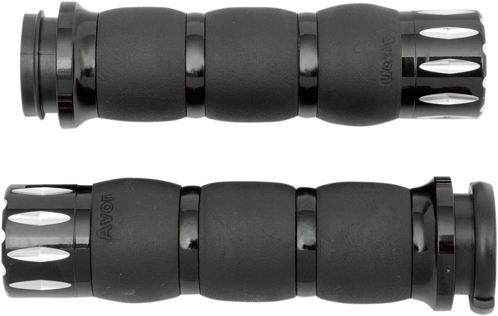 Avon Grips Rival Velvet Air Grips For Harley Davidson FLDE 1750 2018-2020 - Black