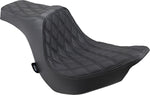 Drag Specialties Predator III Seat For Harley Davidson FLFB 1750 2018-2020 Black Stitching Double Diamond - Black