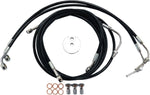 LA Choppers Braided Brake Hose Kit For Harley Davidson FLTR 1584 2008-2010 Front 15" - 17" - Black
