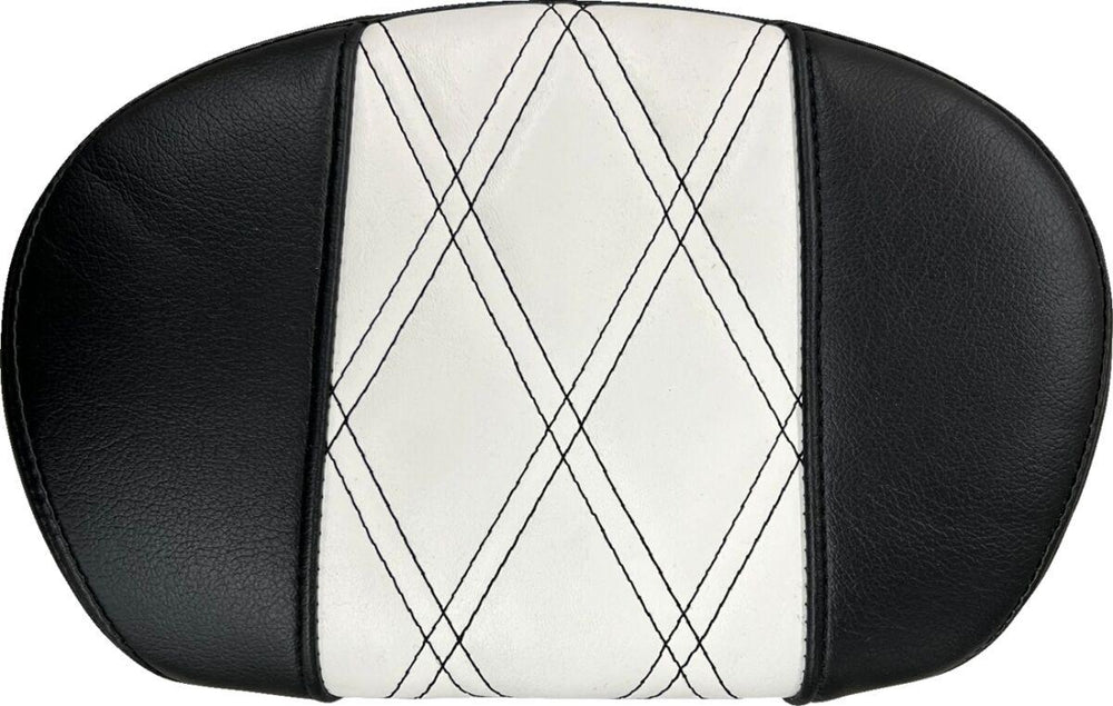 LE Pera Sissy Bar Pad For Harley Davidson FLDE 1750 ABS 2018-2020 GT 1/HR 1 Inlay 17.15 cm (6-3/4") - Black/White