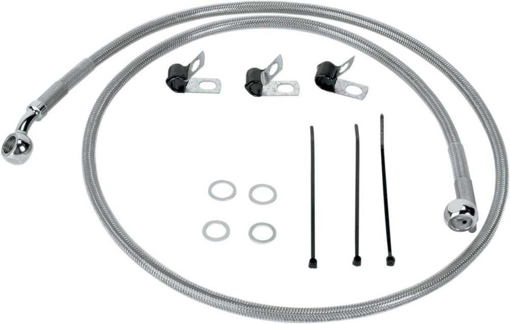Drag Specialties Stainless Steel Brake Hose Kit For Harley Davidson FLST 1450 Front