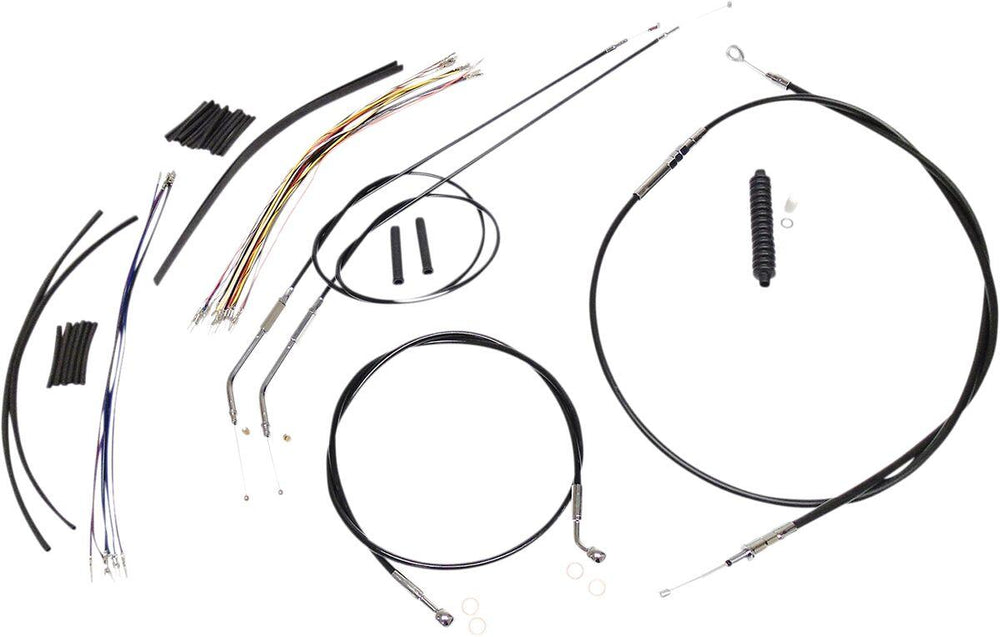 Magnum Shielding XR Handlebar Cable Install Kit For Harley Davidson XL 1200 C 2007-2013 25.5 - 30.5cm (10" - 12") - Black Chrome