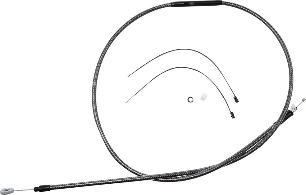 Magnum Shielding Polished KarbonFibr Clutch Cable For Harley Davidson FXD 1340 1995-1998 174.5 cm (68-11 16") - Carbon Fiber Silver